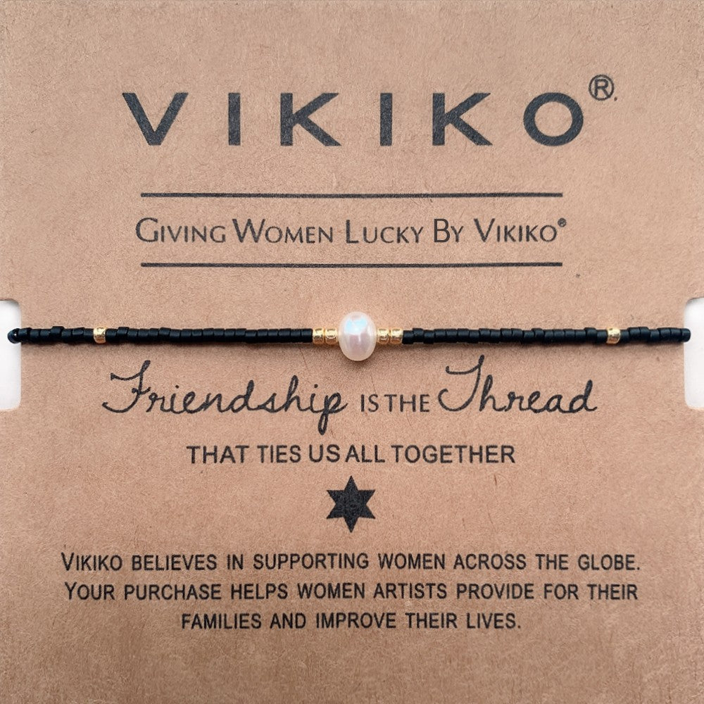 VIKIKO Miyuki Delica Beads Dainty Bracelet Freshwater Pearl Bracelets
