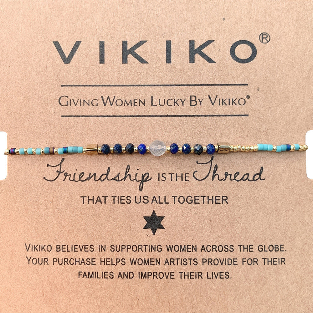 VIKIKO Natural Stone Bracelet Handmade Beaded Bracelet Miyuki Seed Beads Bracelet Gift for Her