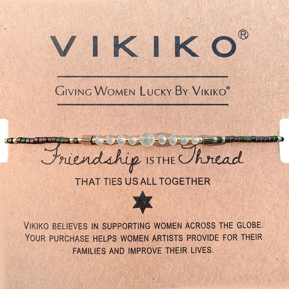 VIKIKO Natural Stone Bracelet Handmade Beaded Bracelet Miyuki Seed Beads Bracelet Gift for Her
