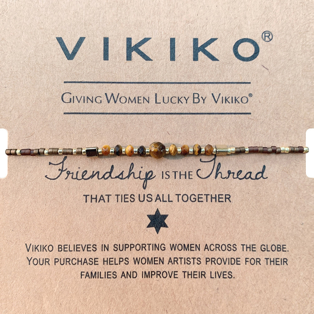 VIKIKO Natural Stone Bracelet Handmade Beaded Bracelet Miyuki Seed Beads Bracelet Gift for Her